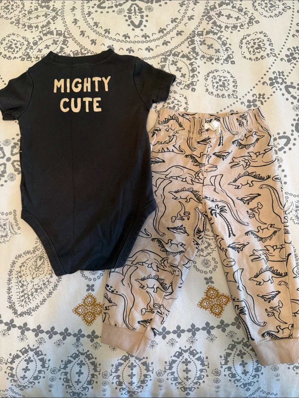 Dinosaur Baby Bodysuit & Pants Set - 18 Months